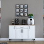 Hanah Home Gabinete Multipropósito Blanco y Nuez